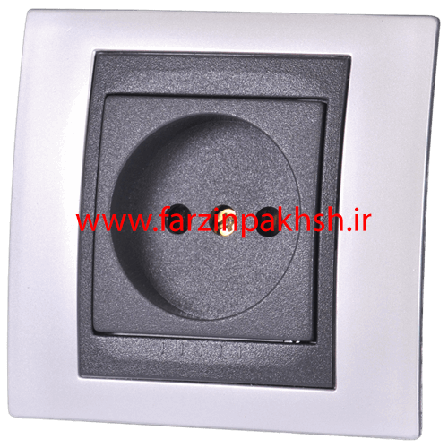 پریز برق محافظ دار توکار دلند مدل سیلور رنگ نقره ای