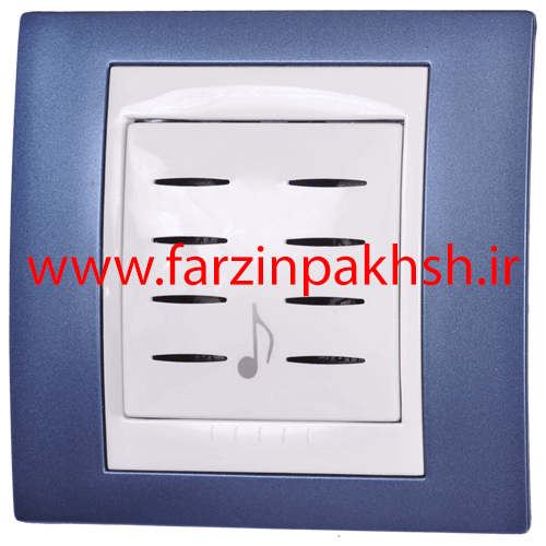 پریز برق زنگ ملودی توکار دلند مدل سیلور رنگ بنفش