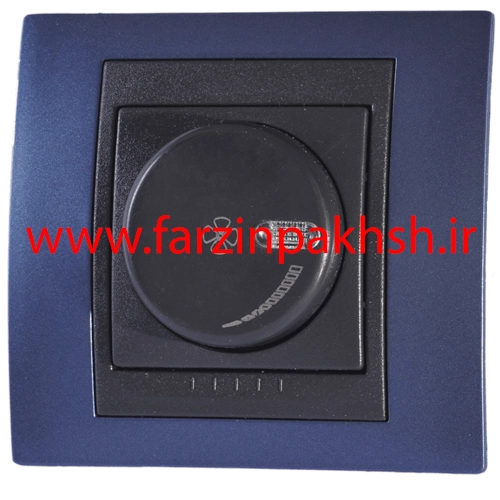 کلید دیمر فن (800w) توکار دلند مدل سیلور رنگ آبی کاربنی