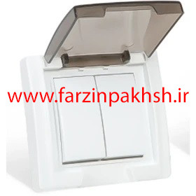 کلید دو پل توکار دلند مدل سیلور بارانی