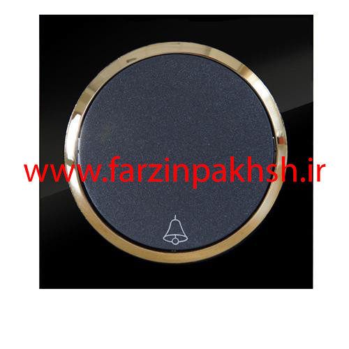 کلید شاسی زنگ توکار دلند مدل آوا پلکسی قاب مشکی