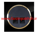 پریز تلفن تک سوکت (دو خط) توکار دلند مدل آوا پلکسی قاب مشکی