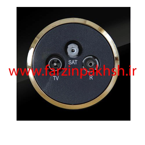پریز فیش آنتن مرکزی توکار دلند مدل آوا پلکسی قاب مشکی