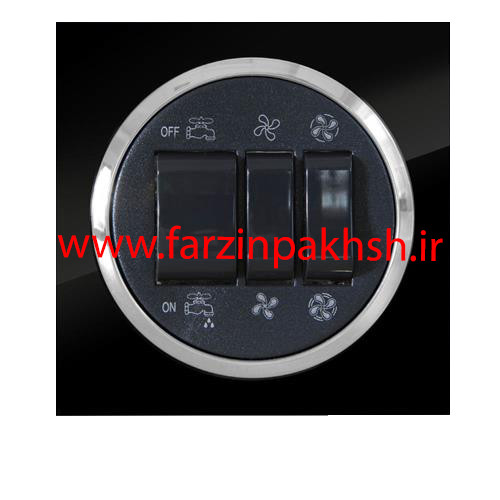 کلید کولر (جدید) توکار دلند مدل آوا پلکسی قاب مشکی