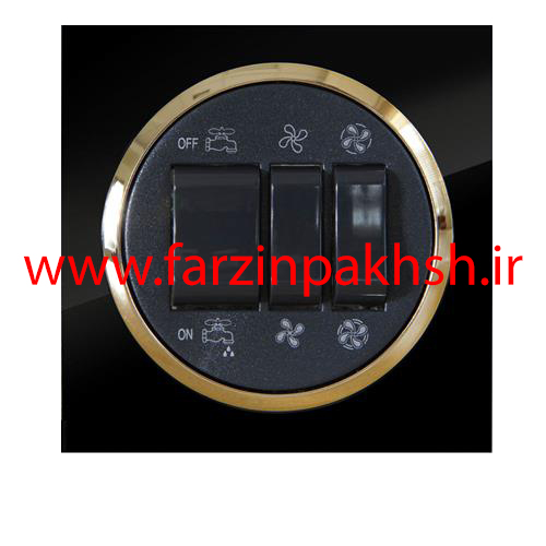 کلید کولر (جدید) توکار دلند مدل آوا پلکسی قاب مشکی
