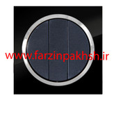 کلید سه پل توکار دلند مدل آوا پلکسی قاب مشکی