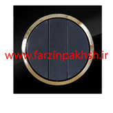 کلید سه پل توکار دلند مدل آوا پلکسی قاب مشکی