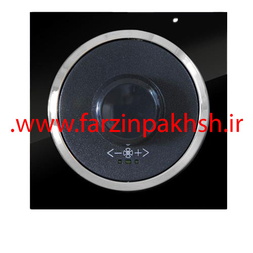 کلید دیمر فن(جدید) توکار دلند مدل آوا پلکسی قاب مشکی