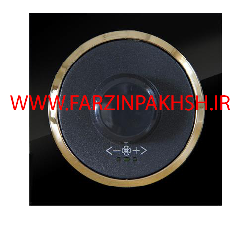 کلید دیمر فن(جدید) توکار دلند مدل آوا پلکسی قاب مشکی