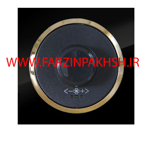 کلید دیمر فن(جدید) توکار دلند مدل آوا پلکسی قاب مشکی