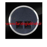 پریز تلفن تک سوکت (دو خط) توکار دلند مدل آوا پلکسی قاب مشکی