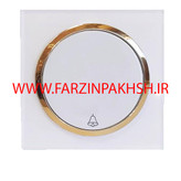 کلید شاسی زنگ توکار دلند مدل آوا پلکسی قاب سفید