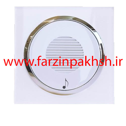 پریز زنگ ملودی توکار دلند مدل آوا پلکسی قاب سفید