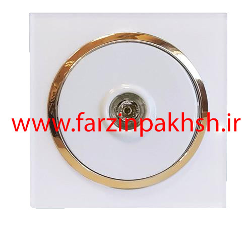 پریز برق فیش بلندگو توکار دلند مدل آوا پلکسی قاب سفید