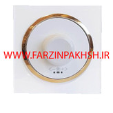 کلید دیمر فن(جدید) توکار دلند مدل آوا پلکسی قاب سفید