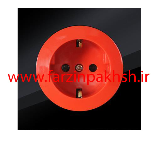 پریز برق ارت محافظ دار UPS توکار دلند مدل آوا پلکسی قاب مشکی