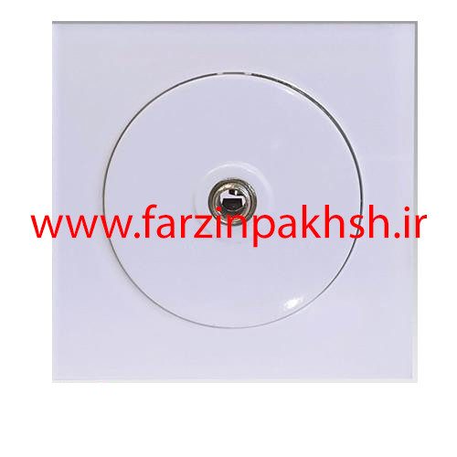 پریز برق فیش آنتن توکار دلند مدل آوا پلکسی قاب سفید