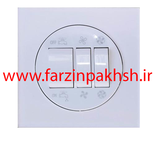 کلید کولر توکار دلند مدل آوا پلکسی قاب سفید