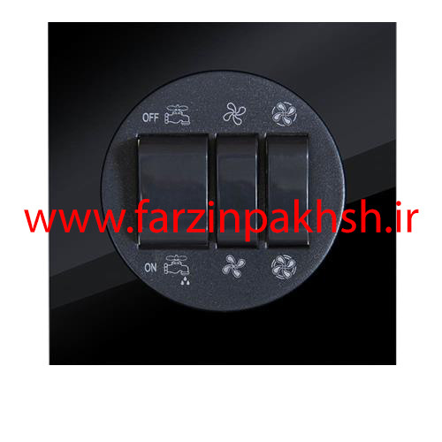 کلید کولر توکار دلند مدل آوا پلکسی قاب مشکی