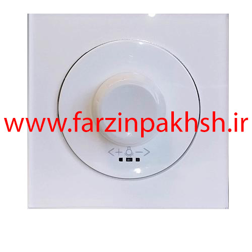 کلید دیمر لامپ توکار دلند مدل آوا پلکسی قاب سفید