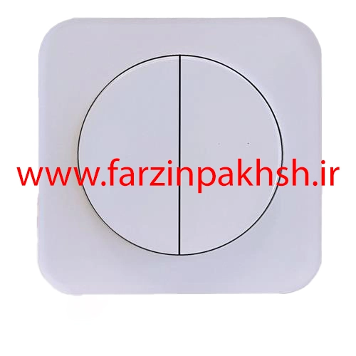 کلید دو پل توکار دلند مدل آدا پلکسی قاب سفید
