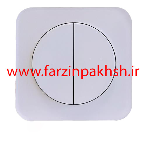 کلید دو پل توکار دلند مدل آدا پلکسی قاب سفید