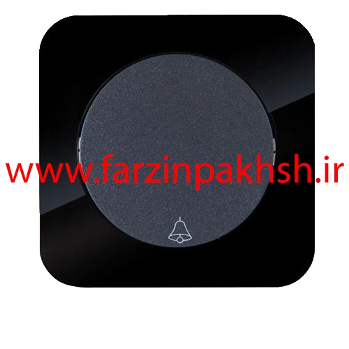 کلید شاسی زنگ توکار دلند مدل آدا پلکسی قاب مشکی