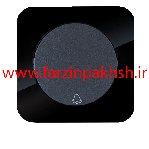 کلید شاسی زنگ توکار دلند مدل آدا پلکسی قاب مشکی