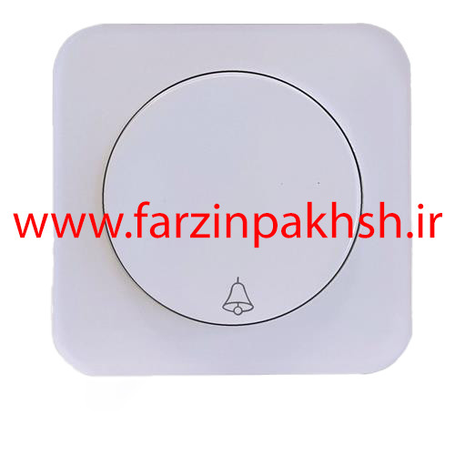 کلید شاسی زنگ توکار دلند مدل آدا پلکسی قاب سفید