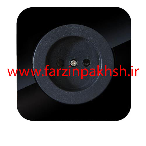 پریز برق محافظ دار توکار دلند مدل آدا پلکسی قاب مشکی