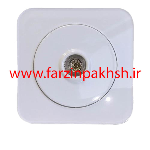 پریز برق فیش آنتن توکار دلند مدل آدا پلکسی قاب سفید