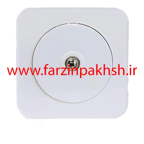 پریز برق فیش بلندگو توکار دلند مدل آدا پلکسی قاب سفید