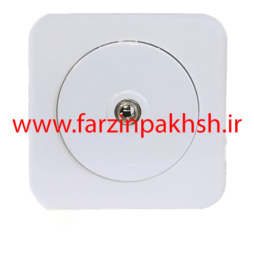 پریز برق فیش بلندگو توکار دلند مدل آدا پلکسی قاب سفید