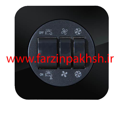 کلید کولر توکار دلند مدل آدا پلکسی قاب مشکی