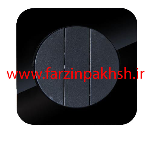 کلید سه پل توکار دلند مدل آدا پلکسی قاب مشکی