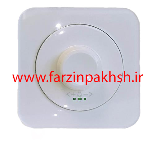 کلید دیمر لامپ توکار دلند مدل آدا پلکسی قاب سفید