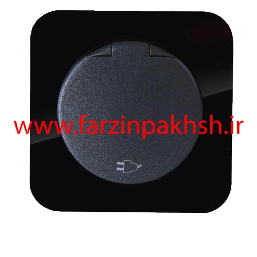 پریز ارت درب دار توکار دلند مدل آدا قاب مشکی