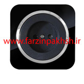 پریز برق ساده محافظ دار توکار دلند مدل آدا پلکسی قاب مشکی