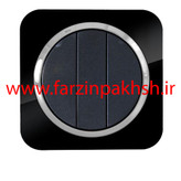 کلید سه پل توکار دلند مدل آدا پلکسی قاب مشکی