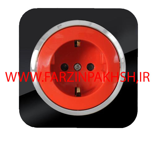 پریز برق ارت دار ups توکار دلند مدل آدا پلکسی قاب مشکی