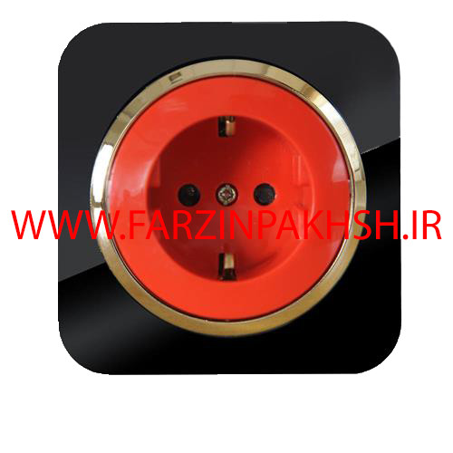 پریز برق ارت دار ups توکار دلند مدل آدا پلکسی قاب مشکی