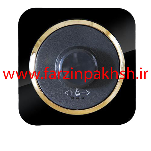 کلید دیمر لامپ (800w) توکار دلند مدل آدا پلکسی قاب مشکی