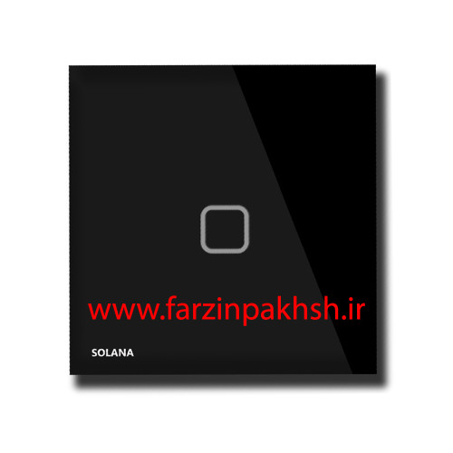 کلید تک پل لمسی توکار سولانا مدل مشکی