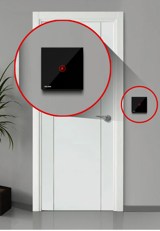 کلید زنگ لمسی توکار سولانا مدل مشکی