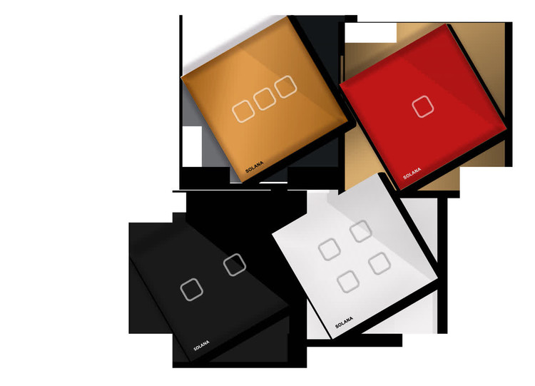 کلید کولر آبی لمسی توکار سولانا مدل سفید