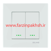 کلید و پریز توکار سفید دلند مدل آسا