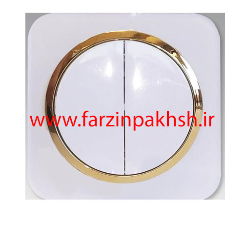 کلید دو پل توکار دلند مدل آدا پلکسی قاب سفید