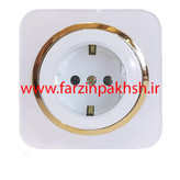 پریز برق ارت دار توکار دلند مدل آدا پلکسی قاب سفید