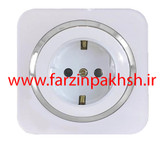 پریز برق ارت دار توکار دلند مدل آدا پلکسی قاب سفید