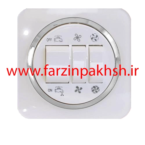 کلید کولر توکار دلند مدل آدا پلکسی قاب سفید